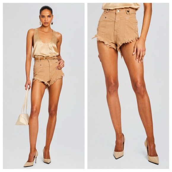 Retrofete Pants - Retrofete Tessa Shorts in Camel